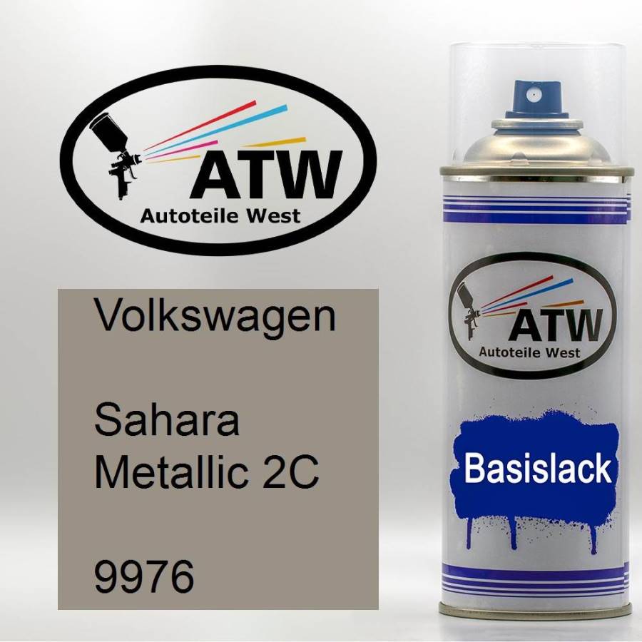 Volkswagen, Sahara Metallic 2C, 9976: 400ml Sprühdose, von ATW Autoteile West.